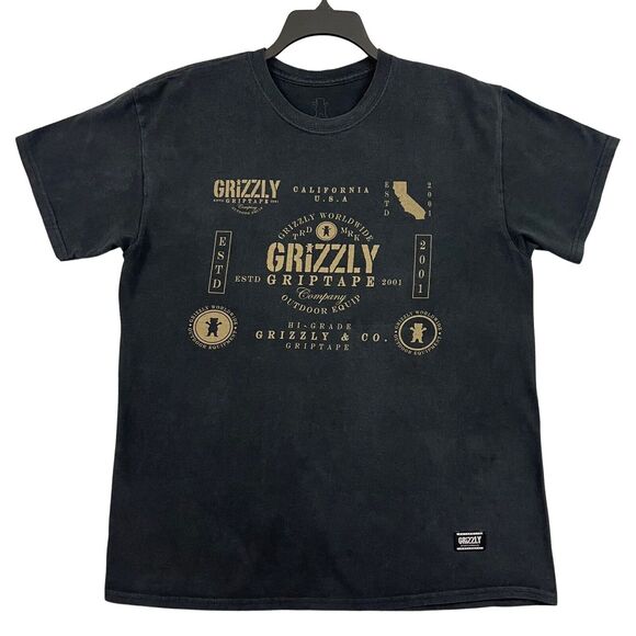 Grizzly & Co Authentic Griptape T Shirt Mens Large Graphic Short Sleeve Tee - Picture 1 of 11